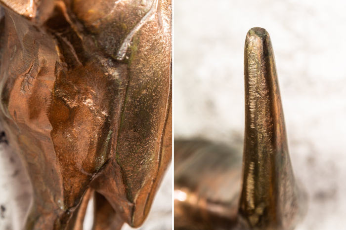 Decorațiune de perete craniu MATADOR 70 cm cupru marmorat [8]