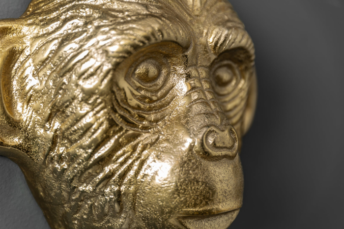 Decorațiune de perete cu cârlige pentru haine THREE APES, set de 3, auriu [6]