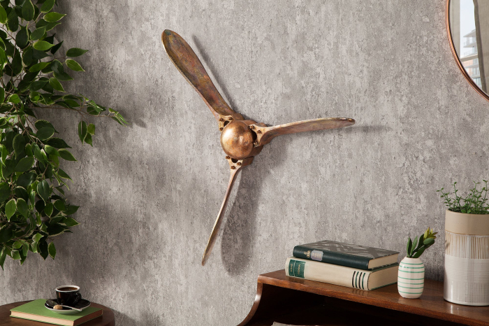 Decorațiune de perete elice SCREW 60 cm cupru marmorat [5]