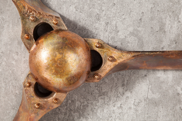 Decorațiune de perete elice SCREW 97 cm cupru marmorat [6]