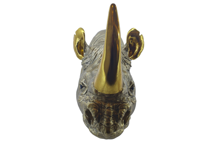 Decorațiune de perete RHINO 60 cm, realizată manual, aurie [4]