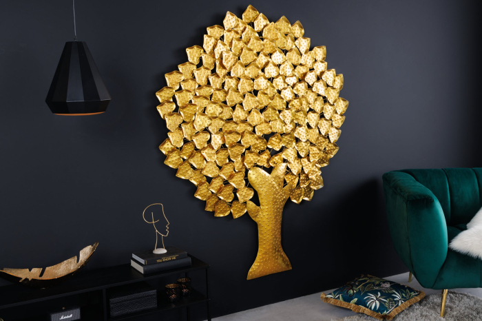 Decorațiune de perete TREE OF LIFE 170 cm auriu [5]