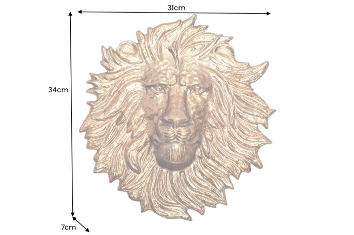Decorațiune de perete WILDLIFE LION 35 cm auriu [10]
