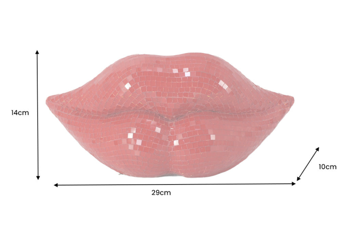 Decorațiune DISCO LIP 30 cm buze mozaic 3D roșu [4]