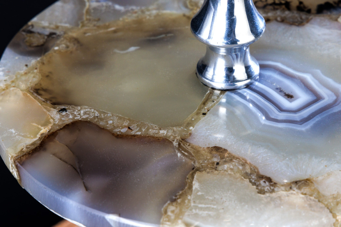 Etagere NOBLE 40 cm, 2 tăvi, argint agat [7]