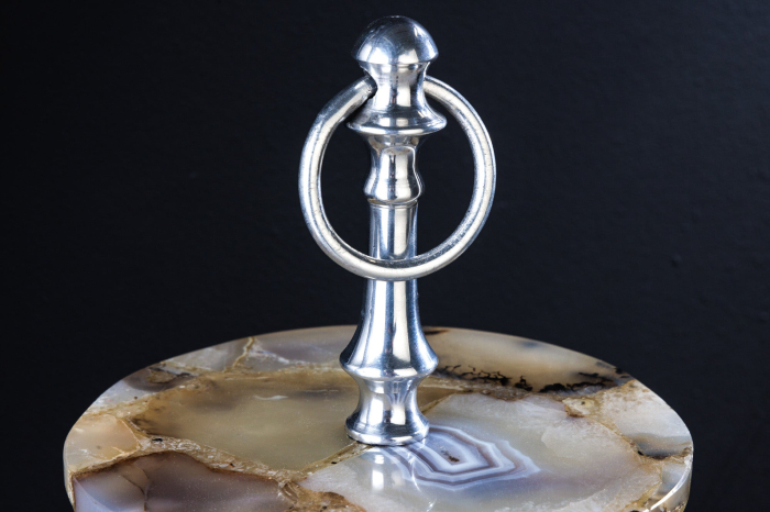 Etagere NOBLE 40 cm, 2 tăvi, argint agat [5]