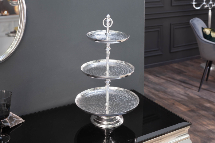 Etagere ORIENT 50 cm, 3 tăvi, argintiu [4]