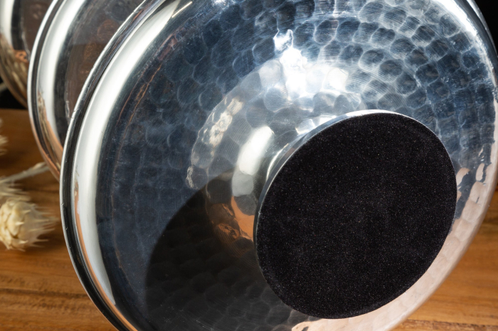 Etagere ORIENT 50 cm, 3 tăvi, cu efect de ciocănitură, argintiu [8]