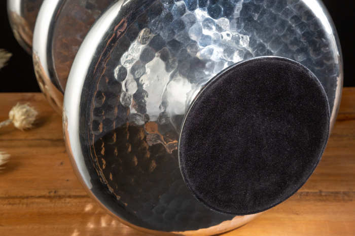 Etagere ORIENT 65 cm, 3 tăvi, cu efect de ciocănitură, argintiu [8]