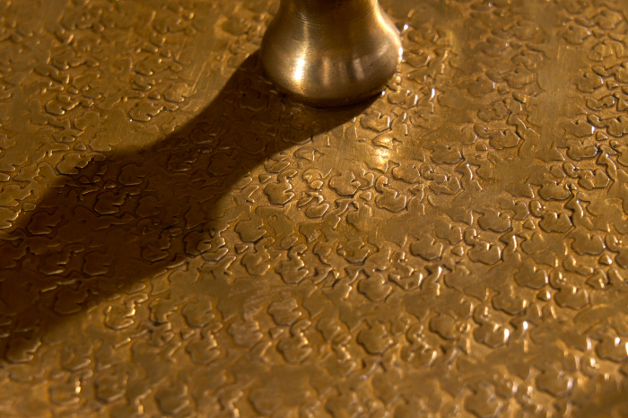 Etagere ORIENT 65 cm, 3 tăvi, cu efect de lovitură de ciocan, auriu [6]