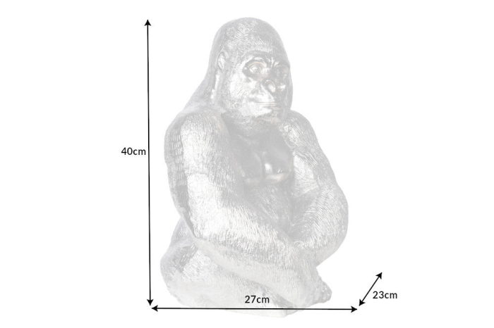 Figurină KONG 43 cm Gorilă argintie [10]
