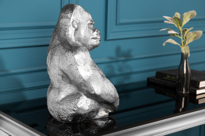 Figurină KONG 43 cm Gorilă argintie [4]