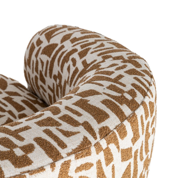 Fotoliu impressed cream-ochre 73 x 82 x 70 cm [5]