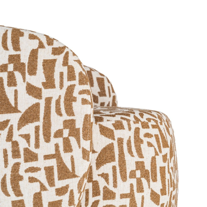 Fotoliu impressed cream-ochre 73 x 82 x 70 cm [3]