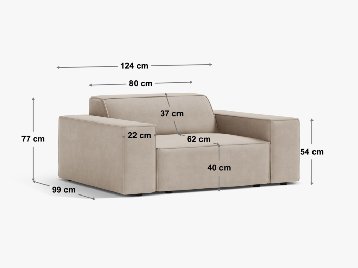 Fotoliu Jodie cu tapițerie din țesătură structurală [6]