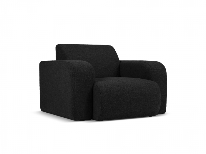 Fotoliu Molino cu tapiterie boucle, negru [1]