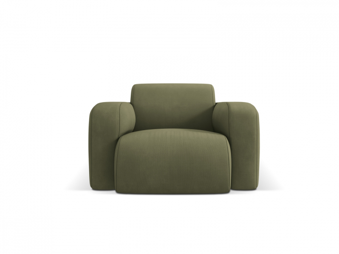 Fotoliu Molino cu tapiterie din tesatura structurala, verde deschis [1]