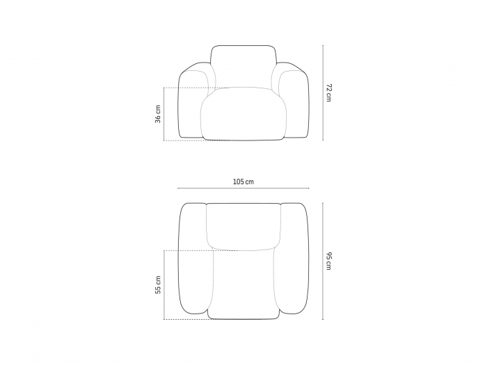 Fotoliu Nolio cu tapiterie din tesatura structurala [6]