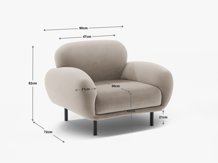 Fotoliu Poppy cu tapiterie boucle [5]