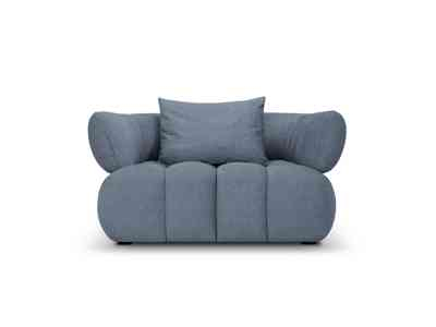 Fotoliu Reese si tapiterie din tesatura structurala, albastru jeans [1]