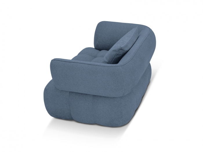 Fotoliu Reese si tapiterie din tesatura structurala, albastru jeans [4]