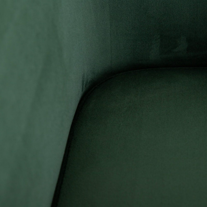 Fotoliu Relleno cu tapițerie din catifea și picioare din lemn de fag  81 X 73 X 70 CM, verde [7]