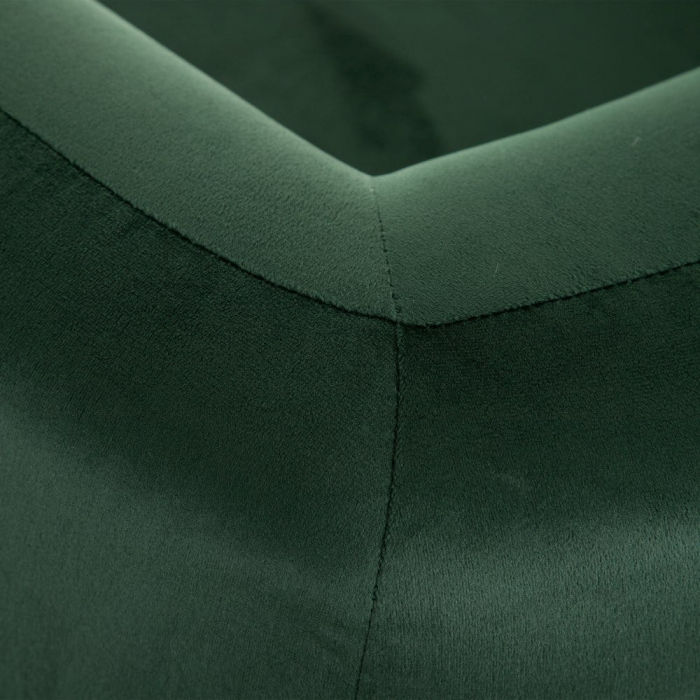 Fotoliu Relleno cu tapițerie din catifea și picioare din lemn de fag  81 X 73 X 70 CM, verde [6]