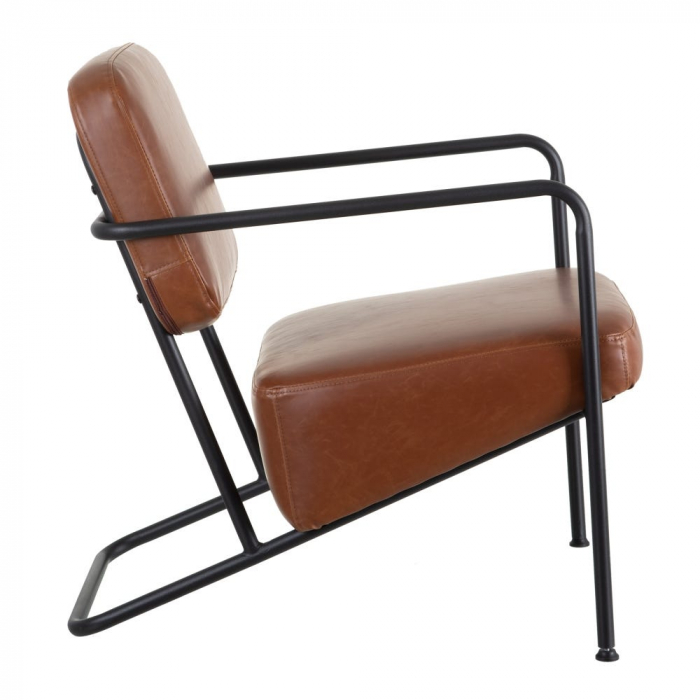 Fotoliu Arms cu tapițerie din piele 57 X 76 X 76,50 CM, maro [3]