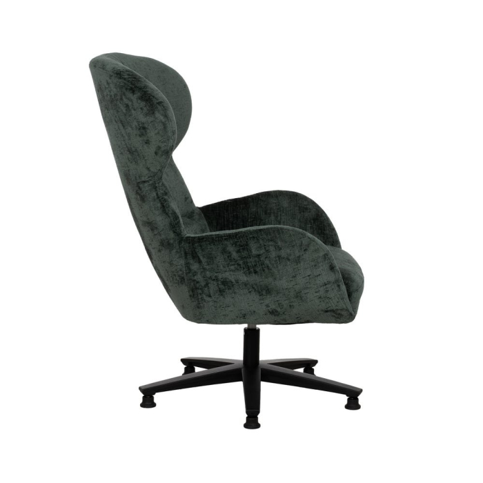 Fotoliu rotativ din țesătură verde și metal 78 x 84,50 x 104,50 cm [4]
