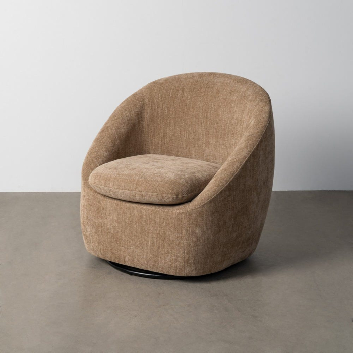 Fotoliu rotativ taupe old weave-wood 72 x 63 x 73 cm [2]