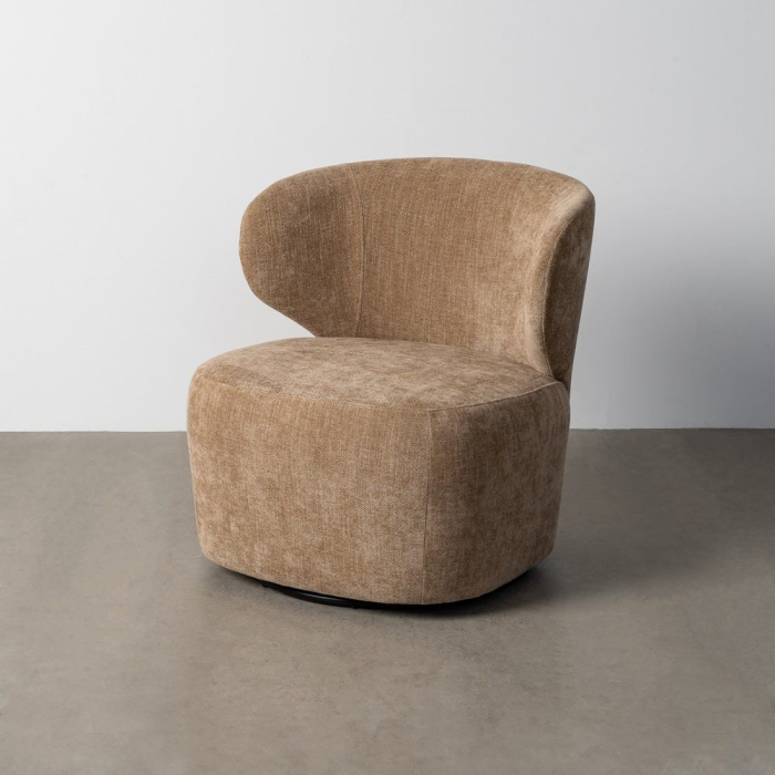 Fotoliu rotativ taupe old weave-wood 73 x 68 x 74 cm [2]