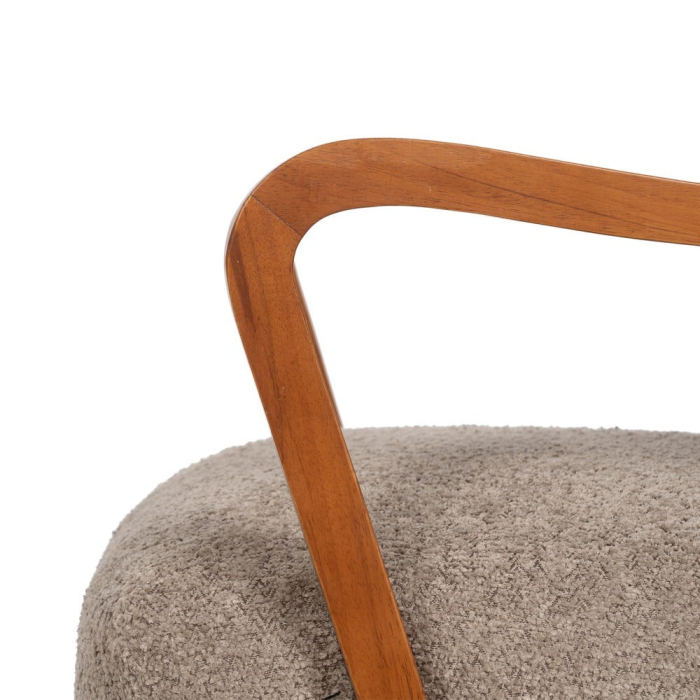 Fotoliu taupe old weave-wood decoration 56 x 56 x 78 cm [9]
