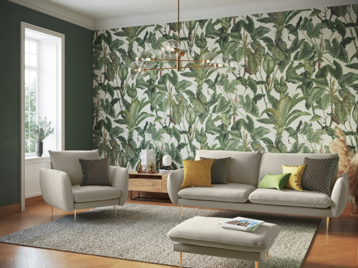 Fotoliu Vienna cu tapiterie din catifea [6]