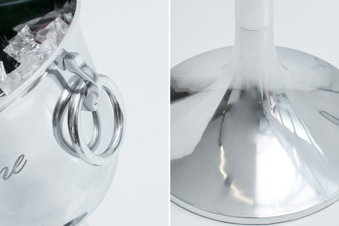 Găleată pentru șampanie CHAMPAGNE 75 cm din aluminiu argintiu [4]