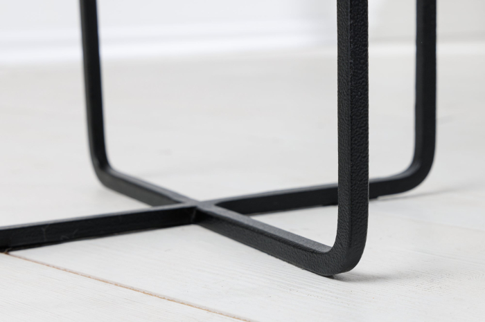 Ghiveci UNIT 70-50 cm, set de 2, negru-auriu, incl. ramă [9]