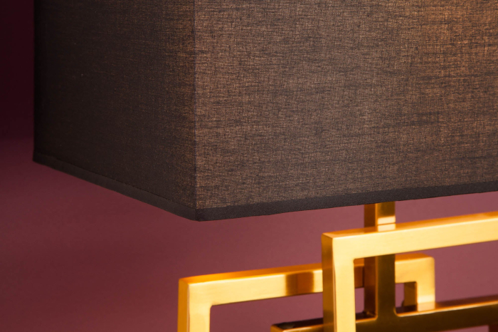 Lampă de masă ATLANTIS 56cm aurie cu abajur din material textil negru [5]