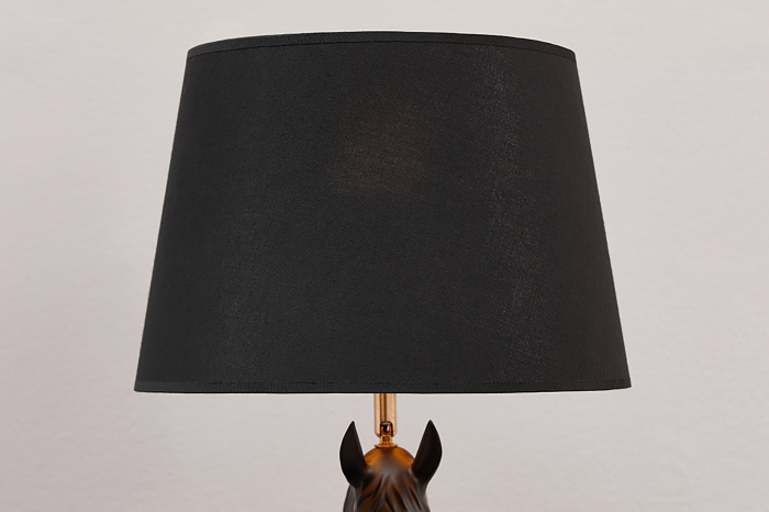 Lampă de masă BLACK BEAUTY 75cm neagra, sculptură cal  [7]