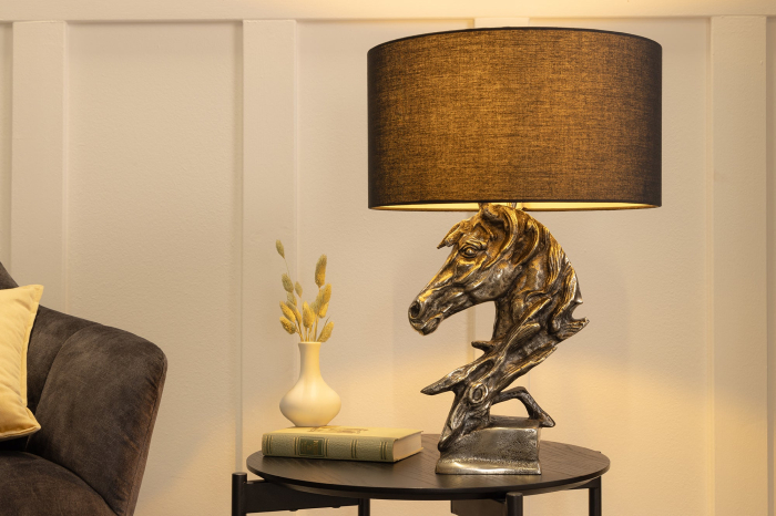 Lampă de masă CABALLO argintie fără abajur [5]