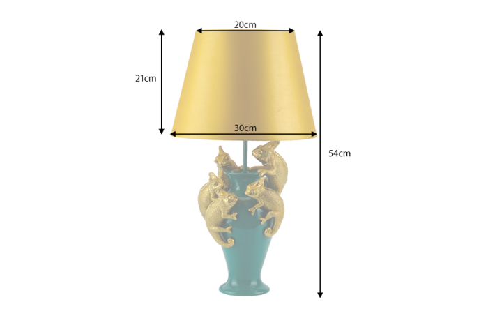 Lampă de masă CHAMELEON 55cm abajur auriu-verde galben [6]