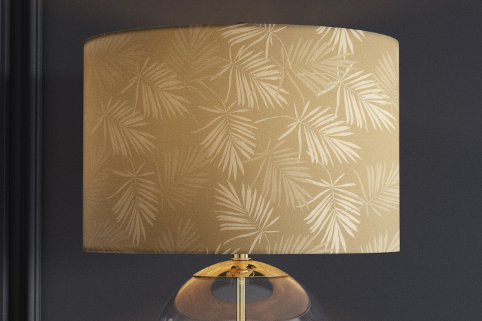 Lampă de masă CLASSICO 55cm abajur alb auriu sticlă transparentă  [6]