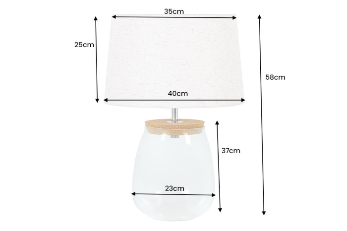 Lampă de masă CLASSICO 60cm, sticlă care se umple  [11]