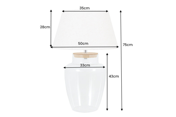 Lampă de masă CLASSICO 80cm, sticlă care se umple  [11]