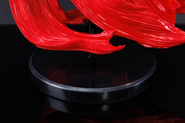 Lampă de masă CROWNTAIL 65cm din polirășină rosie cu abajur negru  [7]