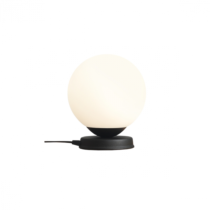 Lampă de masă din metal negru și abajur din sticlă Ball, 20 cm [1]