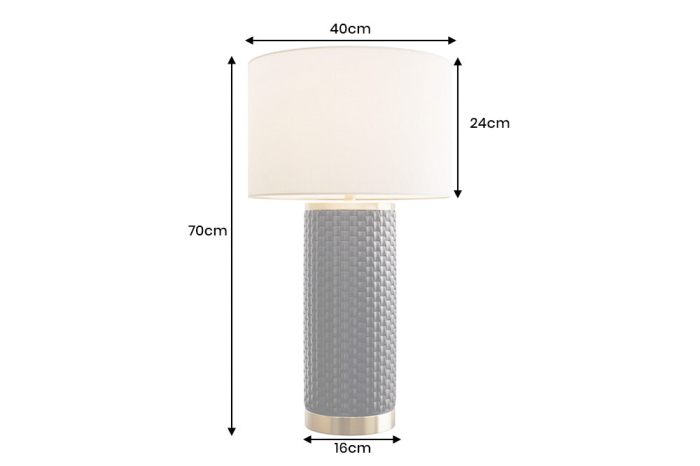 Lampă de masă ELEGANCIA 70cm, ceramică negru-auriu cu abajur negru  [8]