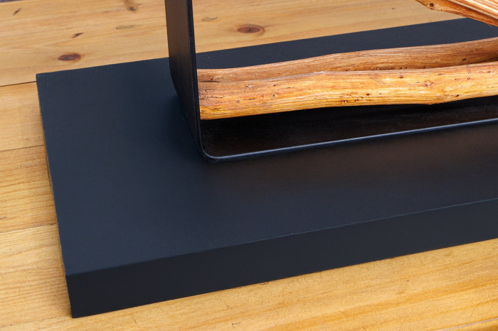 Lampă de masă EUPHORIA 80cm, lemn de longan natural cu abajur bej [10]