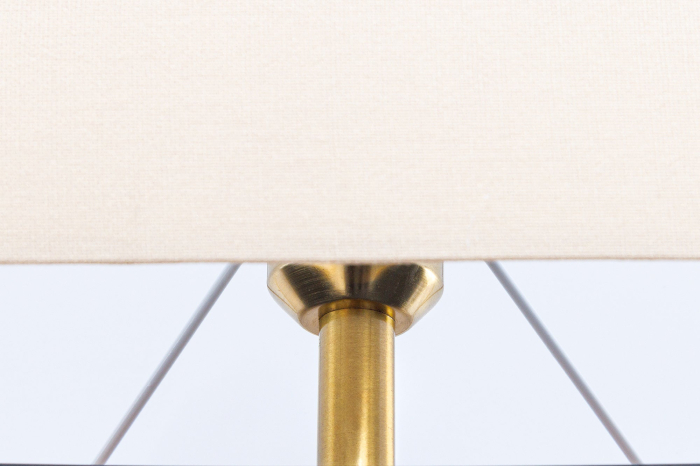 Lampă de masă EUPHORIA 80cm, lemn de longan natural cu abajur bej [8]