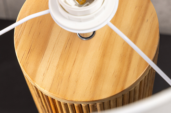 Lampă de masă GATSBY 50cm, din lemn natural de salcie și pin cu abajur alb  [8]