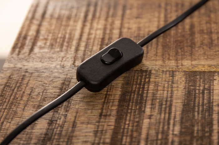 Lampă de masă HARMONY NATURE 50cm din lemn de tec cu abajur bej [7]