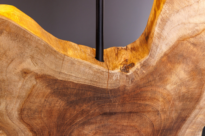 Lampă de masă HYPNOTIC 50cm, lemn de tec natural cu abajur bej   [8]